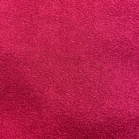 Vintage Chico’s Design Faux Suede Vest raspberry pink red Sz 3 large zip - Picture 4 of 4